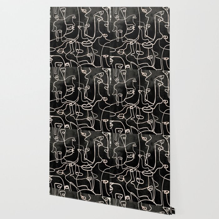 abstract line art faces 4 Wallpaper Gallery Image 2