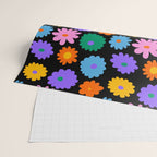 Colorful retro flower art pattern Wrapping Paper Gallery Image 2