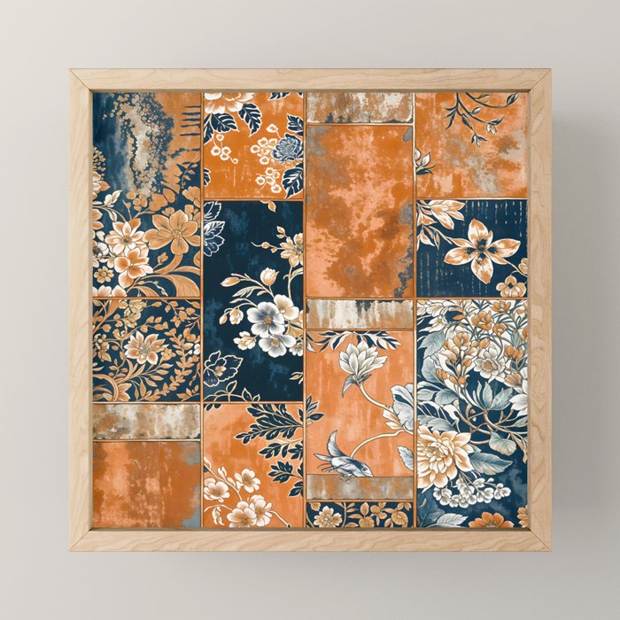 Floral Patches of Yesteryear Mini Art Print Gallery Image 1