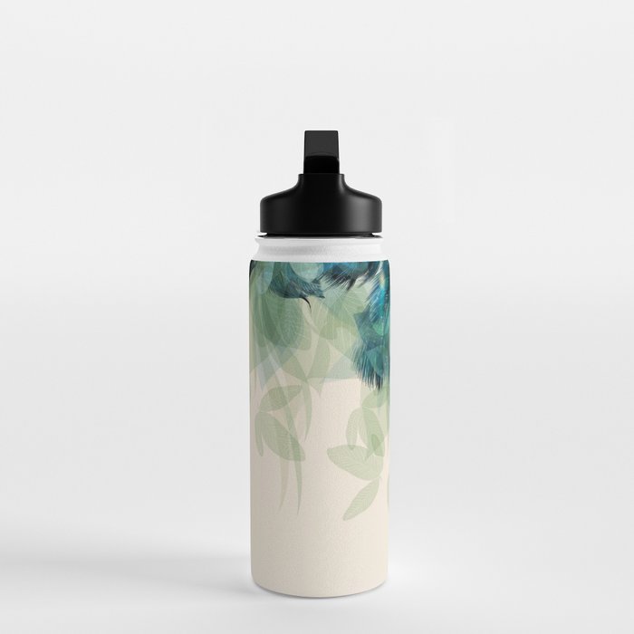 Beautiful Peacock Feathers Water Bottle Gallery Image 3