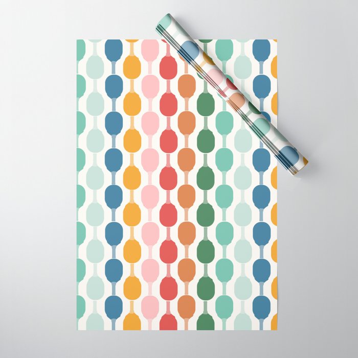 Pickleball rally Wrapping Paper Gallery Image 1