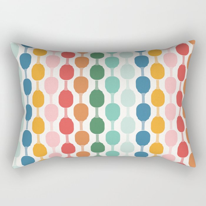 Pickleball rally Rectangular Pillow Gallery Image 2