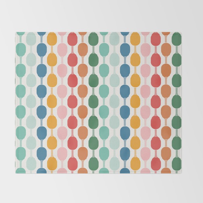 Pickleball rally Throw Blanket Gallery Image 2