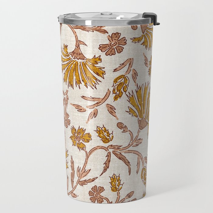 KALAMI FLORAL MUSTARD Travel Mug Gallery Image 2