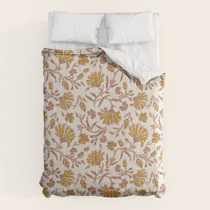 KALAMI FLORAL MUSTARD Comforter Gallery Image 6
