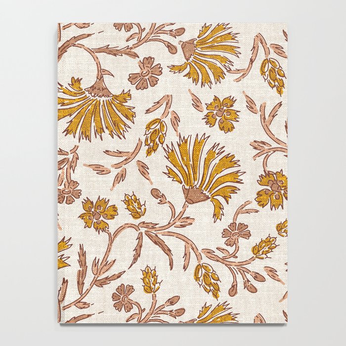 KALAMI FLORAL MUSTARD Notebook Gallery Image 4