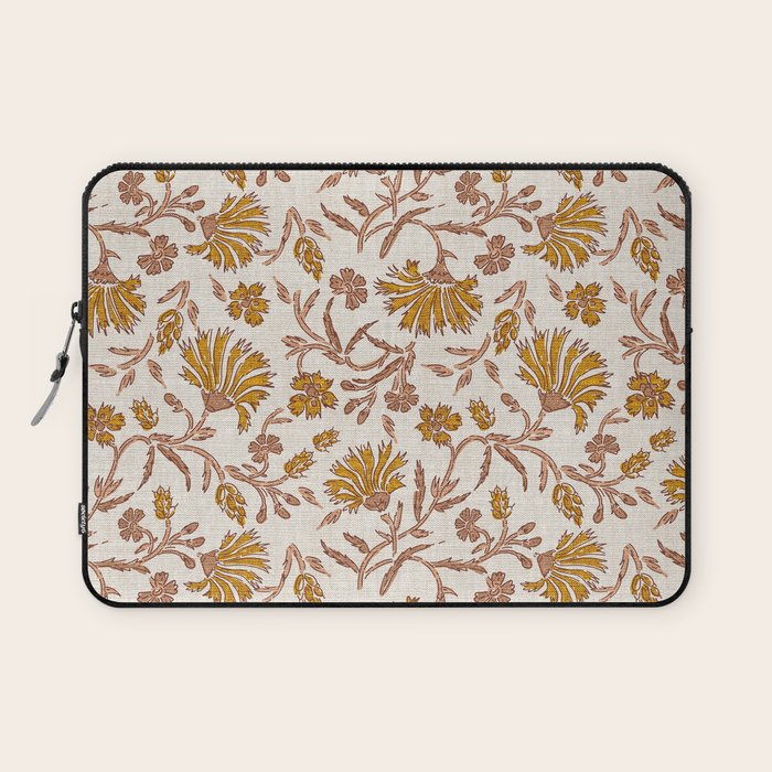 KALAMI FLORAL MUSTARD Laptop Sleeve Gallery Image 1
