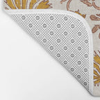 KALAMI FLORAL MUSTARD Bath Mat Gallery Image 2