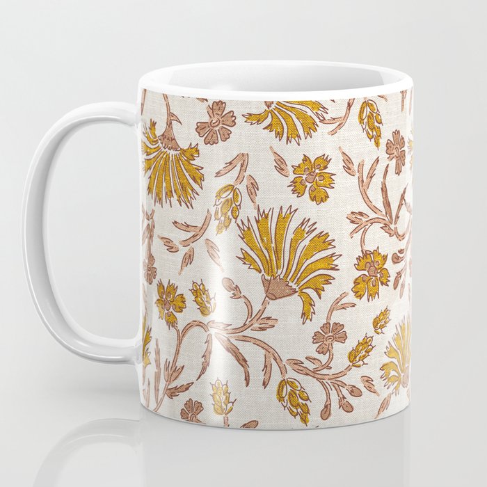 KALAMI FLORAL MUSTARD Coffee Mug Gallery Image 3