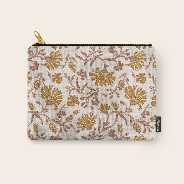 KALAMI FLORAL MUSTARD Carry All Pouch Gallery Image 1