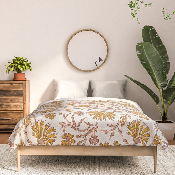 KALAMI FLORAL MUSTARD Comforter Gallery Image 3