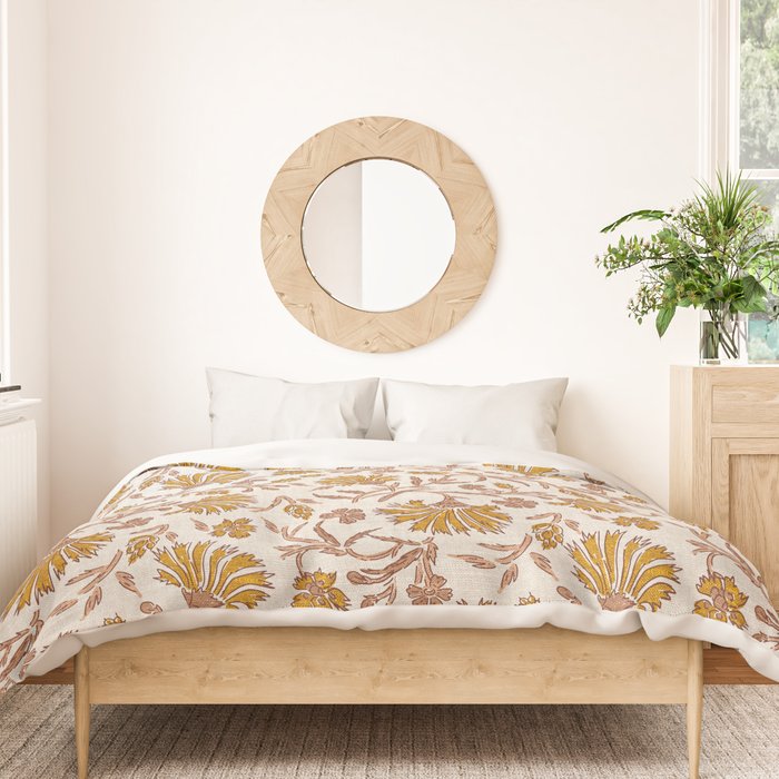 KALAMI FLORAL MUSTARD Duvet Cover Gallery Image 3