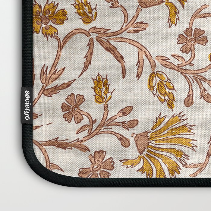KALAMI FLORAL MUSTARD Laptop Sleeve Gallery Image 3