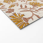 KALAMI FLORAL MUSTARD Welcome Mat Gallery Image 2