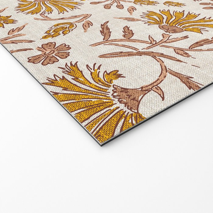 KALAMI FLORAL MUSTARD Welcome Mat Gallery Image 2