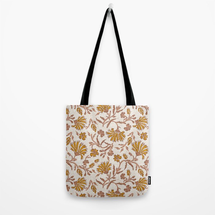 KALAMI FLORAL MUSTARD Tote Bag Gallery Image 2