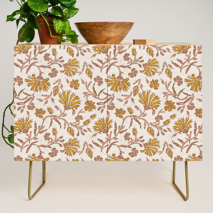 KALAMI FLORAL MUSTARD Credenza Gallery Image 1