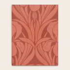 Victorian Iris Damask Pattern Red Orange Notebook Gallery Image 4