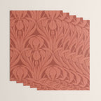 Victorian Iris Damask Pattern Red Orange Wrapping Paper Gallery Image 3