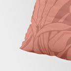 Victorian Iris Damask Pattern Red Orange Pillow Sham Gallery Image 4