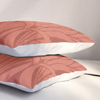 Victorian Iris Damask Pattern Red Orange Pillow Sham Gallery Image 3