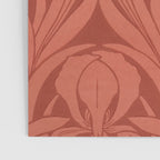 Victorian Iris Damask Pattern Red Orange Poster Gallery Image 3