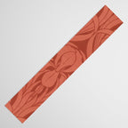 Victorian Iris Damask Pattern Red Orange Table Runner Gallery Image 3