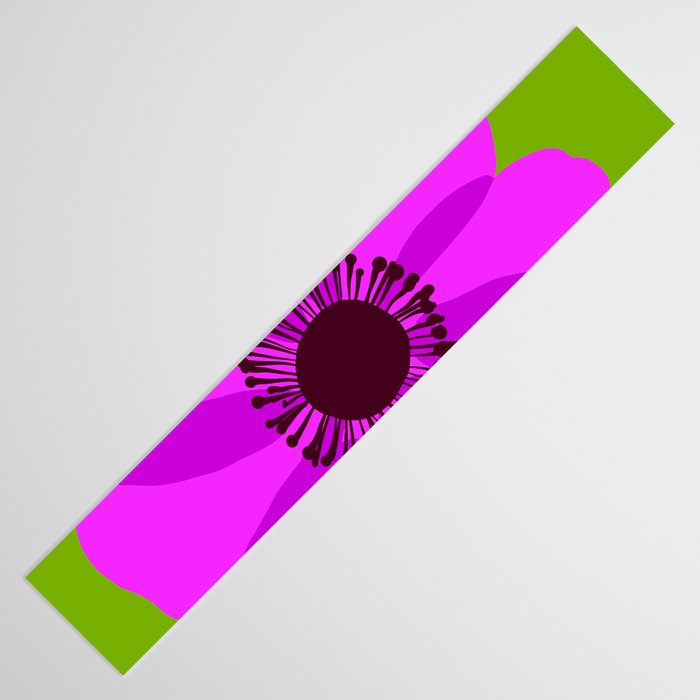 Spring Anemone pink green Table Runner Gallery Image 3