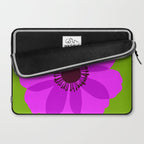 Spring Anemone pink green Laptop Sleeve Gallery Image 2