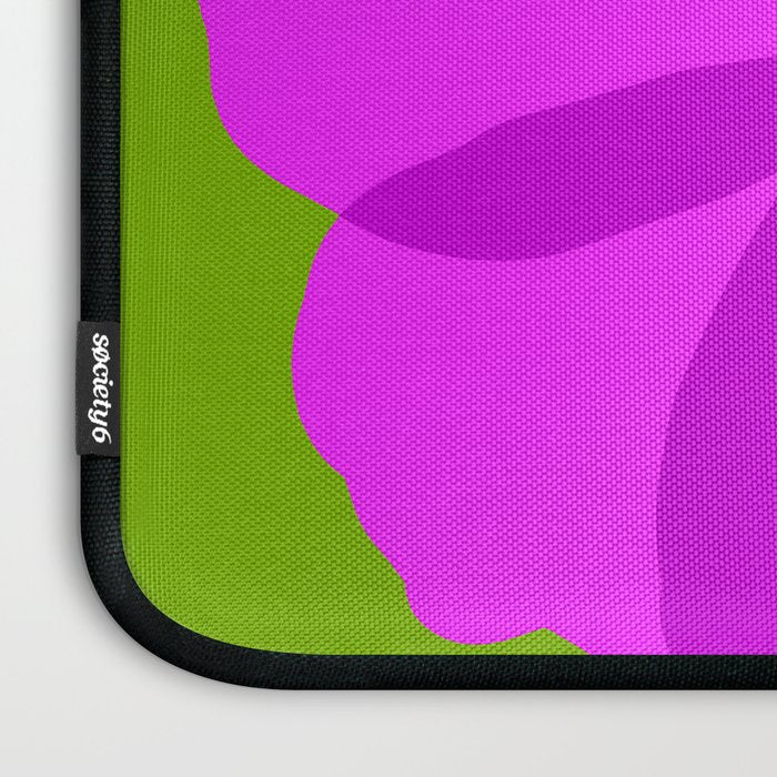 Spring Anemone pink green Laptop Sleeve Gallery Image 3