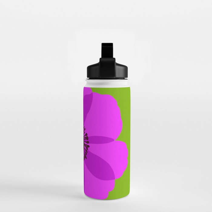 Spring Anemone pink green Water Bottle Gallery Image 2