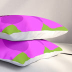 Spring Anemone pink green Pillow Sham Gallery Image 3