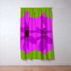Spring Anemone pink green Window Curtain Gallery Image 3