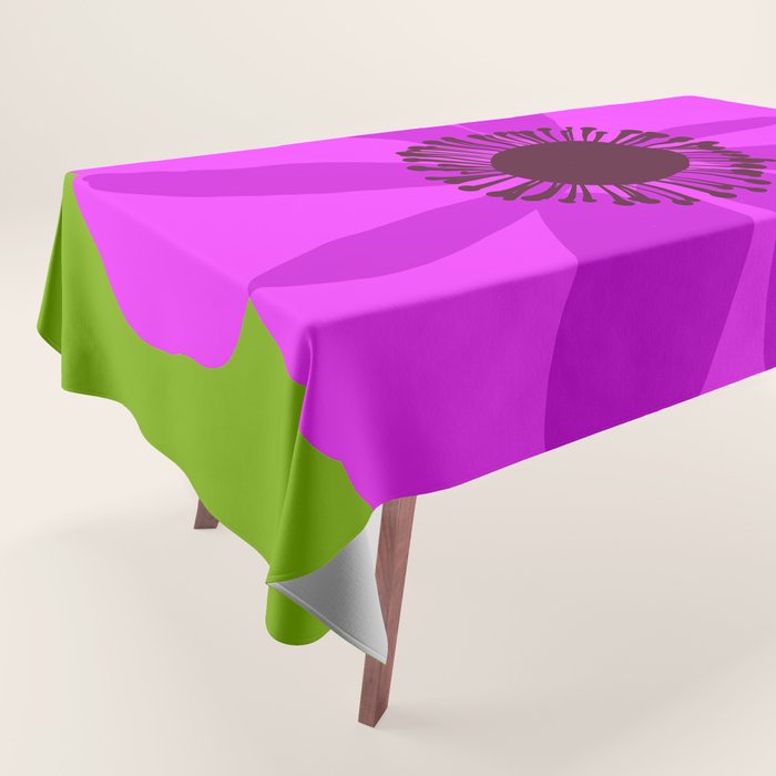 Spring Anemone pink green Tablecloth Gallery Image 1