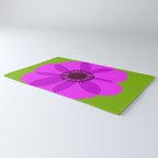 Spring Anemone pink green Rug Gallery Image 3