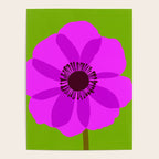 Spring Anemone pink green Poster Gallery Image 4