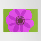Spring Anemone pink green Rug Gallery Image 2
