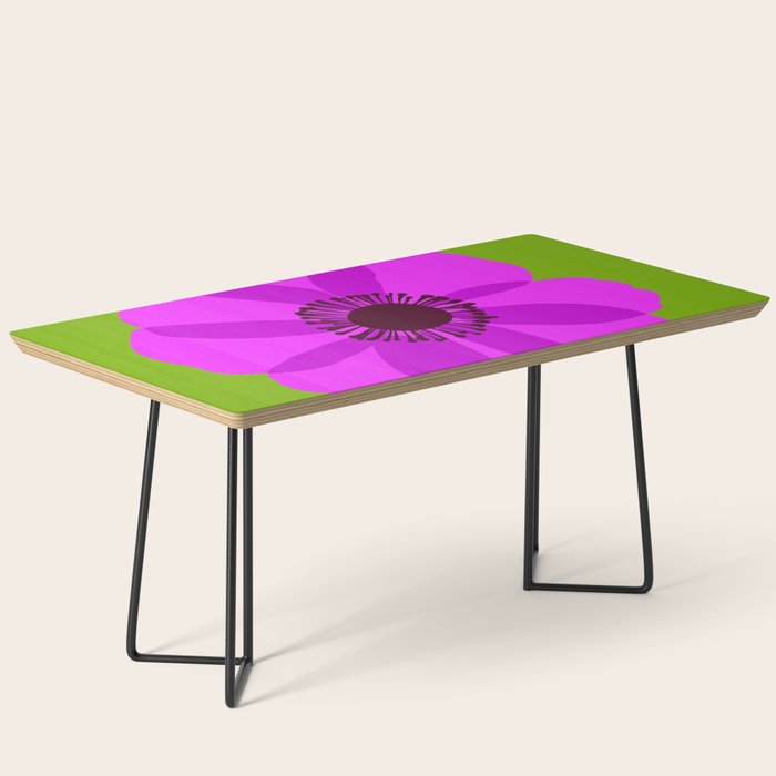 Spring Anemone pink green Coffee Table Gallery Image 1