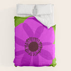 Spring Anemone pink green Comforter Gallery Image 6