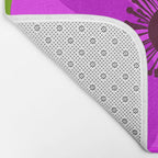 Spring Anemone pink green Bath Mat Gallery Image 2