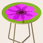 Spring Anemone pink green Side Table Gallery Image 2