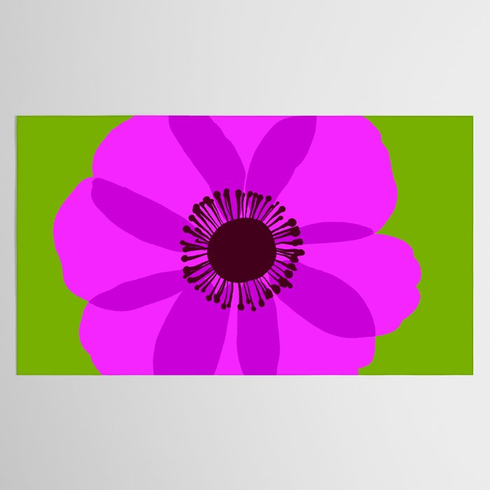 Spring Anemone pink green Tablecloth Gallery Image 2