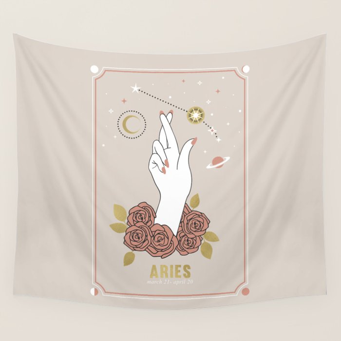 Aries Zodiac Series Wall Tapestry Gallery Image 4