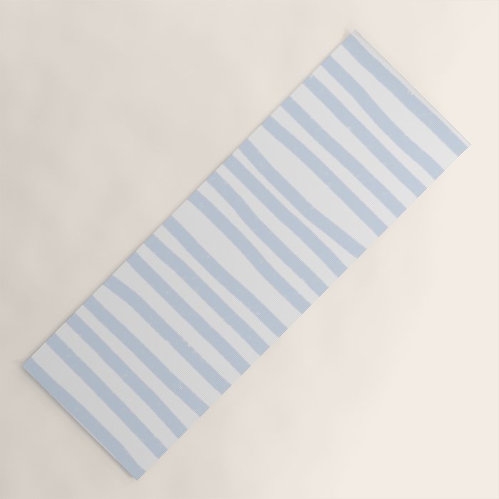 Light Blue Stripes Yoga Mat Gallery Image 1