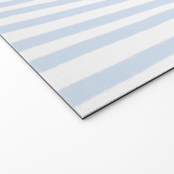Light Blue Stripes Welcome Mat Gallery Image 2