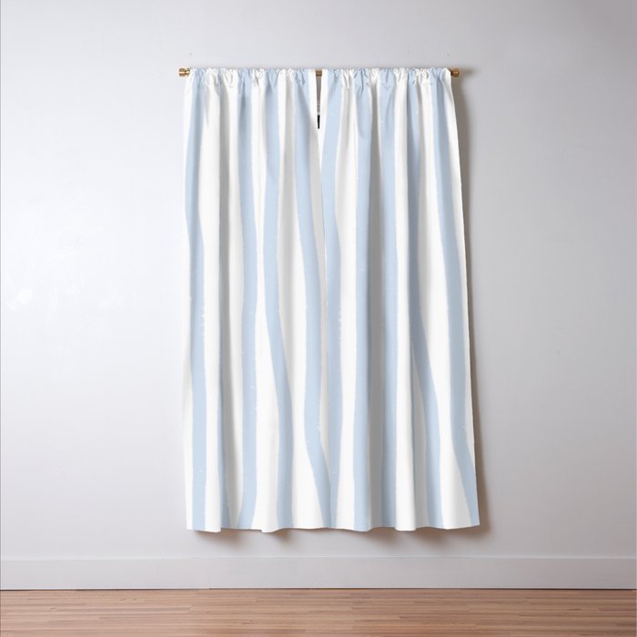 Light Blue Stripes Window Curtain Gallery Image 3
