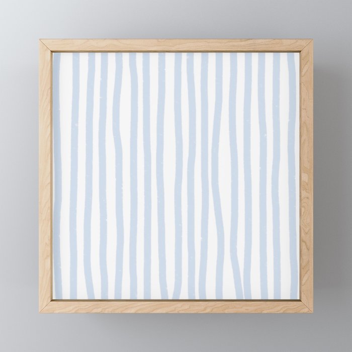 Light Blue Stripes Mini Art Print Gallery Image 1