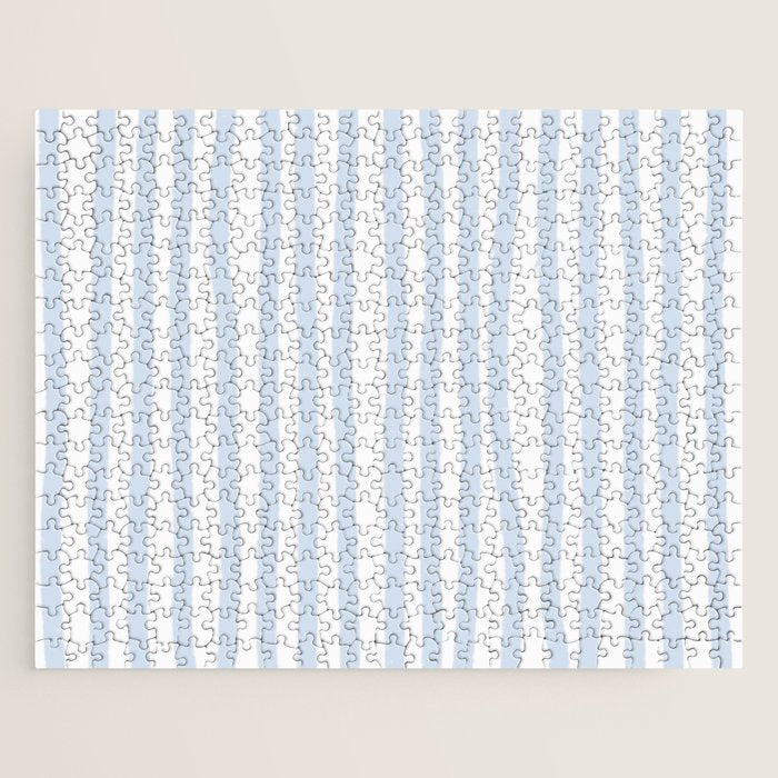 Light Blue Stripes Jigsaw Puzzle Gallery Image 1