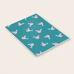 Happy Little Humming Birds on Dark Teal Notebook Gallery Image 3