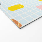 Retro breakfast coffee food pattern Welcome Mat Gallery Image 2
